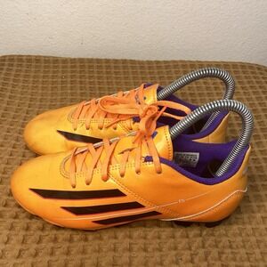 Youth Adidas F5 Kids Sz 2 Orange Black Purple Soccer/Football Boots F32752